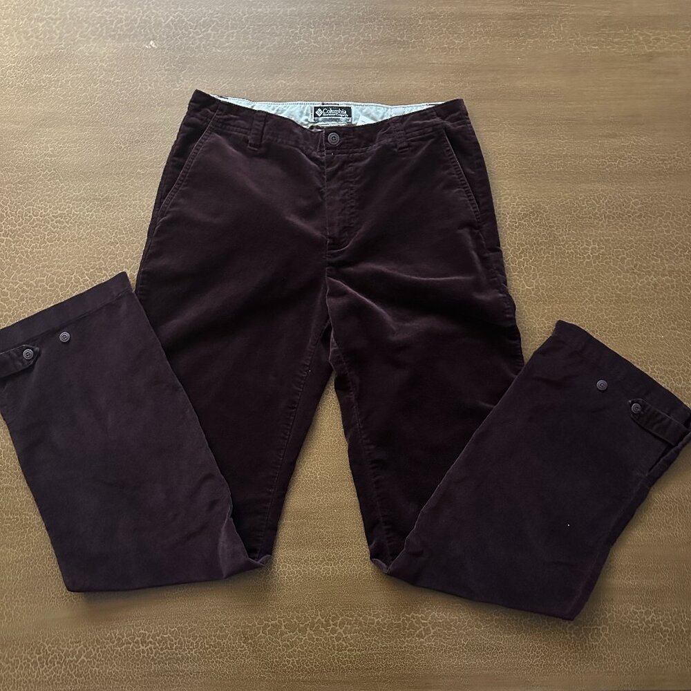 Columbia Sportswear XCO Burgundy Trouser Velvet Pants - Size 6